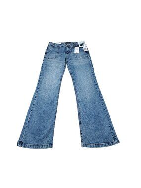 Curve Appeal Curvy Fit Flare Jeans Women's Size 2 26 Blue Brela Stretch